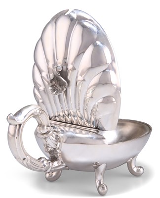 Lot 1064 - A ITALIAN SILVER SPOON WARMER