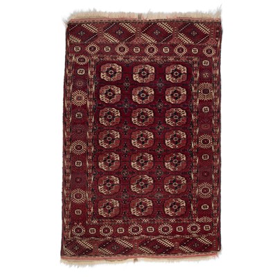 Lot 246 - A TURKMEN TEKKE RUG, CIRCA 1940