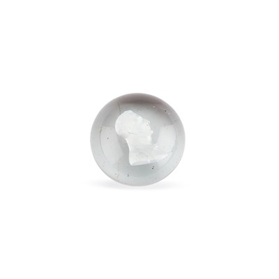 Lot 349 - A 19TH CENTURY SILHOUETTE PAPERWEIGHT