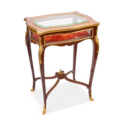 Lot 736 - A FINE LOUIS XV STYLE ORMOLU AND ROSEWOOD BIJOUTERIE TABLE, 19TH CENTURY