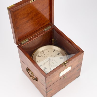 Lot A LARGE 19TH CENTURY PERCY EDWARDS LTD, LONDON EIGHT-DAY MARINE CHRONOMETER