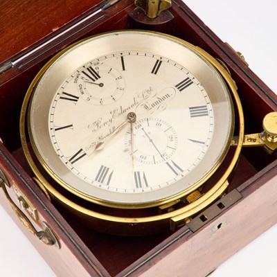 Lot A LARGE 19TH CENTURY PERCY EDWARDS LTD, LONDON EIGHT-DAY MARINE CHRONOMETER