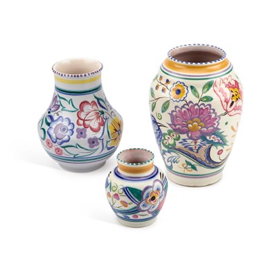 Lot 83 - THREE POOLE POTTERY VASES