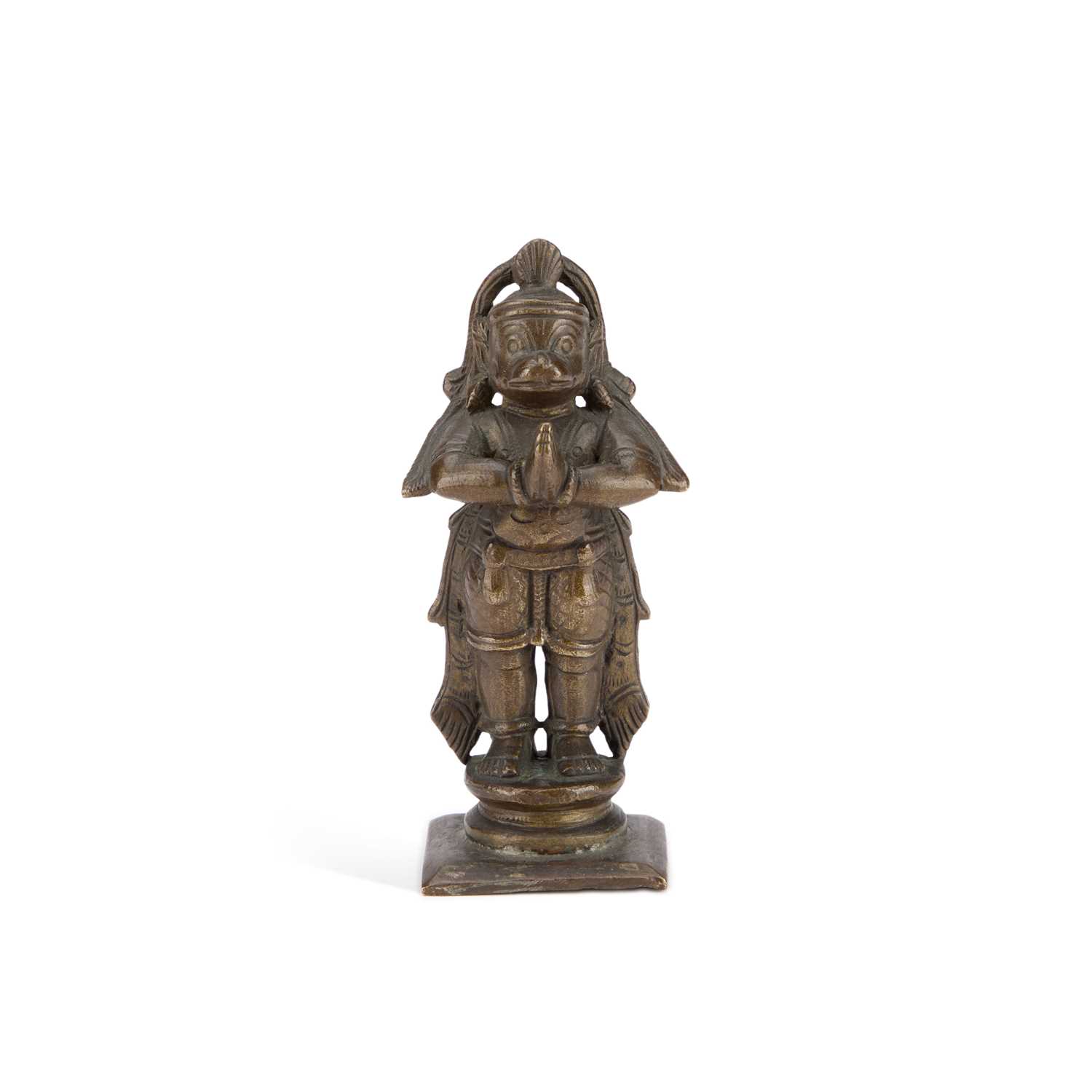 Lot 193 - AN INDIAN BRONZE HANUMAN FIGURE