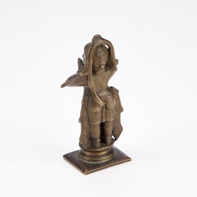 Lot 193 - AN INDIAN BRONZE HANUMAN FIGURE