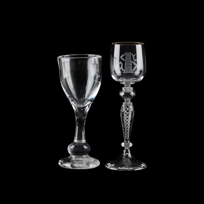 Lot 776 - AN AIR TWIST WINE GLASS