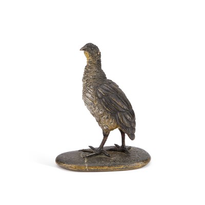 Lot 668 - A LATE 19TH CENTURY AUSTRIAN COLD PAINTED MODEL OF A PARTRIDGE