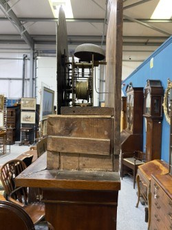 Lot A GEORGE III MAHOGANY EIGHT-DAY LONGCASE CLOCK