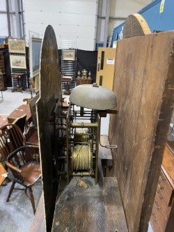 Lot A GEORGE III MAHOGANY EIGHT-DAY LONGCASE CLOCK