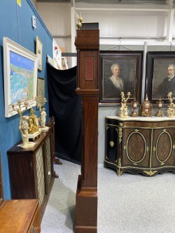 Lot A GEORGE III MAHOGANY EIGHT-DAY LONGCASE CLOCK