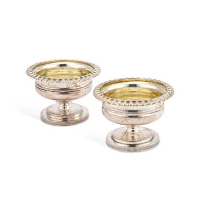 Lot 428 - A PAIR OF GEORGE III SILVER SALTS