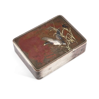 Lot 208 - A JAPANESE SILVER AND MIXED METALS BOX