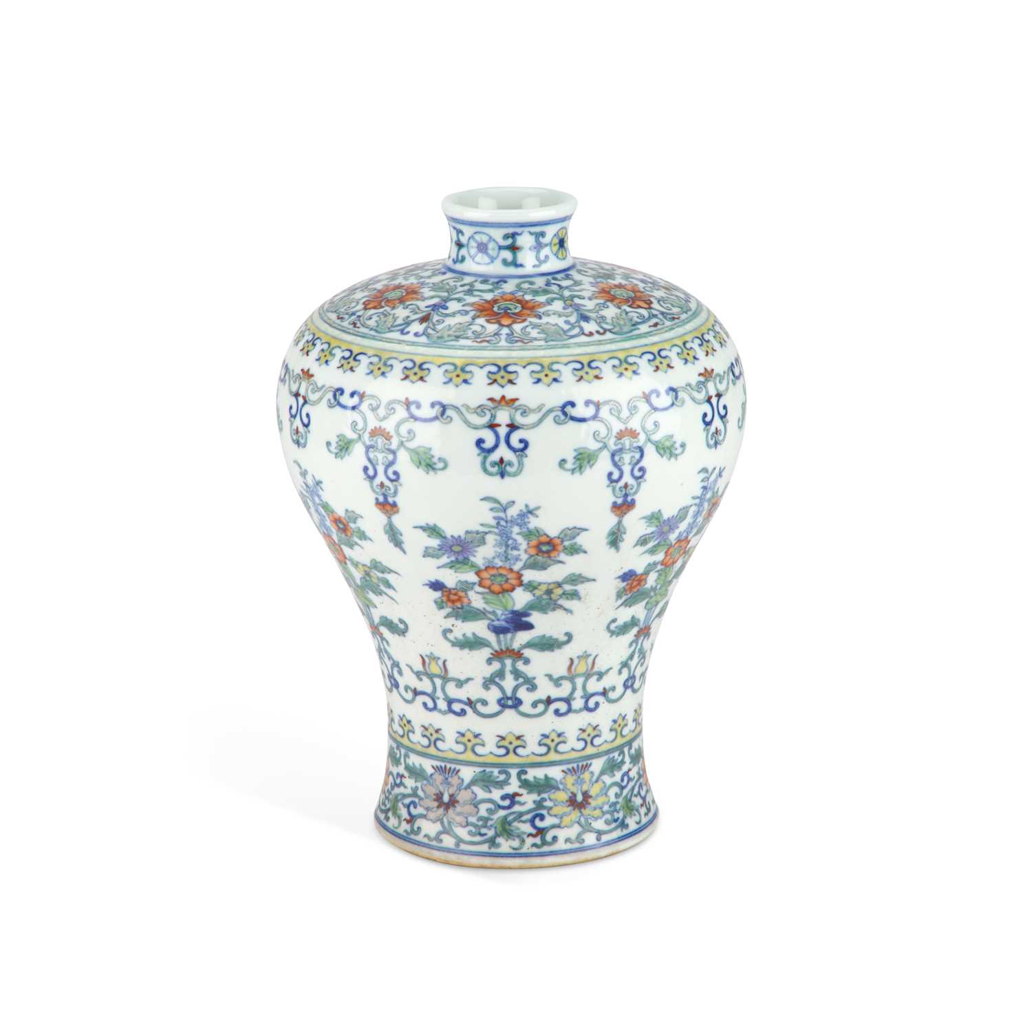 Lot 943 - A LARGE CHINESE DOUCAI 'LOTUS' VASE, MEIPING