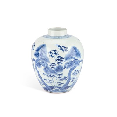 Lot A CHINESE BLUE AND WHITE JAR