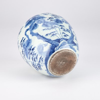 Lot A CHINESE BLUE AND WHITE JAR