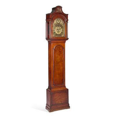 Lot 715 - A GEORGE III MAHOGANY EIGHT-DAY LONGCASE CLOCK