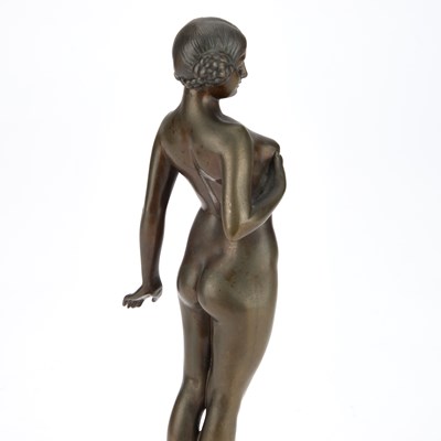 Lot 670 - EUGENE WAGNER (GERMAN 1871-1942), A BRONZE NUDE