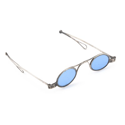 Lot 252 - A PAIR OF FRENCH SILVER SUNGLASSES