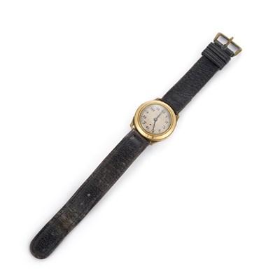 Lot 529 - A GOLD PLATED HARWOOD AUTOMATIC STRAP WATCH