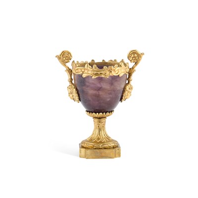 Lot 515 - A 19TH CENTURY ORMOLU-MOUNTED BLUE JOHN VASE