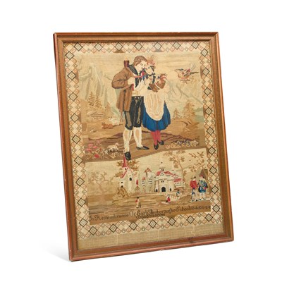 Lot 774 - A LARGE VICTORIAN NEEDLEWORK PICTURE