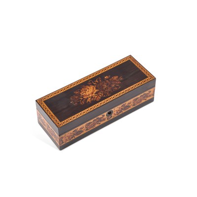 Lot 176 - A VICTORIAN COROMANDEL TUNBRIDGE WARE BOX, PROBABLY BY THOMAS BARTON