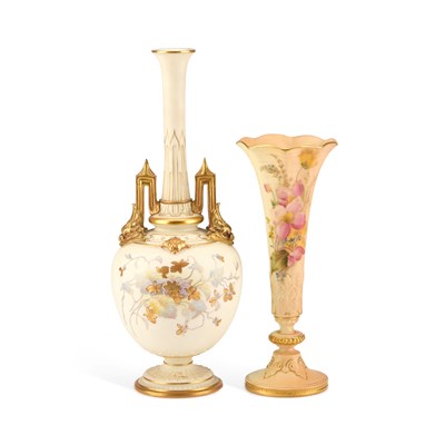 Lot 866 - TWO ROYAL WORCESTER VASES