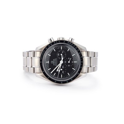 Lot 657 - A GENTS STEEL OMEGA SPEEDMASTER BRACELET WATCH