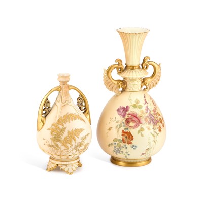 Lot 862 - TWO ROYAL WORCESTER VASES