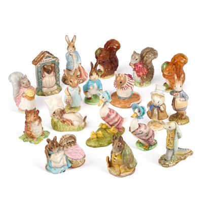 Lot 808 - A COLLECTION OF EIGHTEEN BESWICK AND ROYAL ALBERT BEATRIX POTTER FIGURES