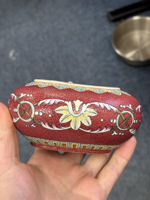 Lot A CHINESE RUBY-GROUND BRUSH WASHER