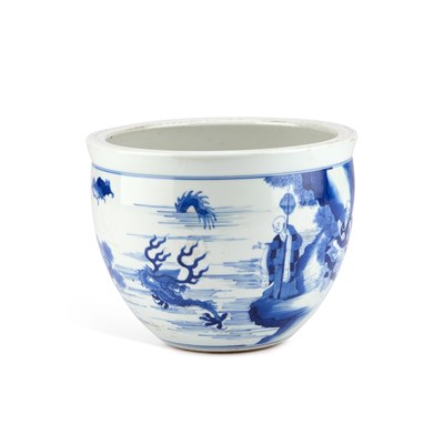 Lot A CHINESE BLUE AND WHITE JARDINIÈRE