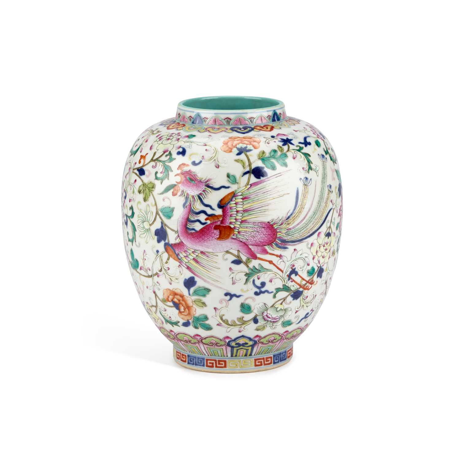 Lot A CHINESE FAMILLE ROSE 'DRAGON AND PHOENIX' VASE