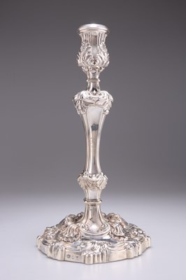 Lot 1366 - A FINE PAIR OF GEORGE IV SILVER THREE-LIGHT CANDELABRA