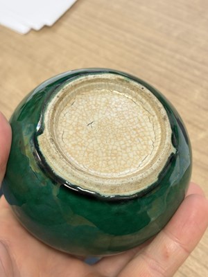 Lot A CHINESE GREEN-GLAZED BRUSH WASHER