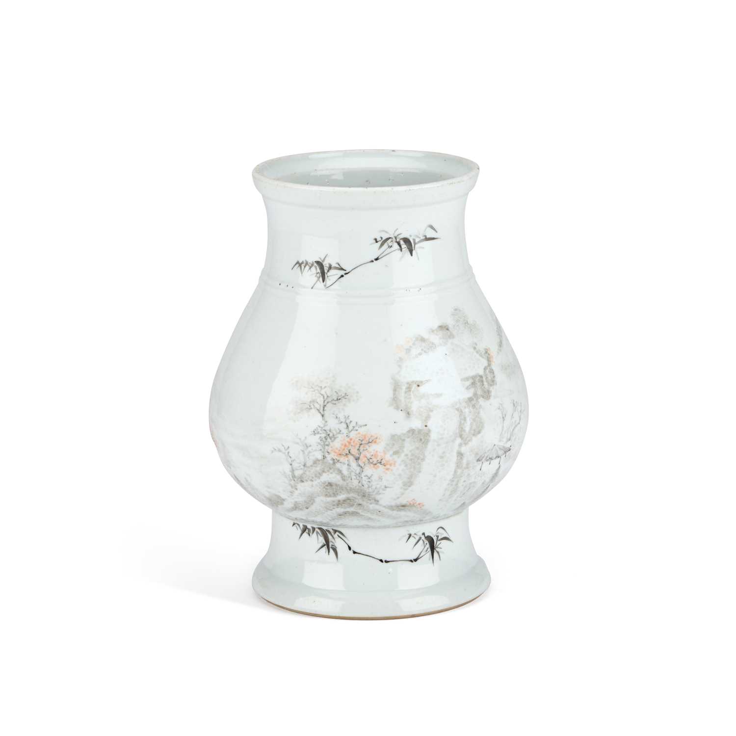 Lot A CHINESE GRISAILLE DECORATED VASE