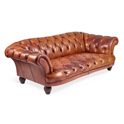 Lot A TETRAD OSKAR LEATHER CHESTERFIELD SOFA