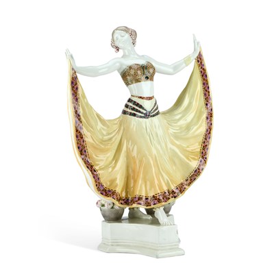 Lot 840 - ALBERT DOMINIQUE ROSE, FIGURE OF A DANCER BY GOLDSCHEIDER, CIRCA 1915