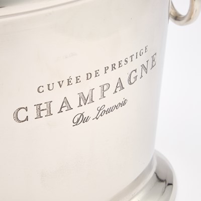 Lot A SILVER PLATED 'CUVEE DE PRESTIGE DU LOUVOIS' CHAMPAGNE BUCKET