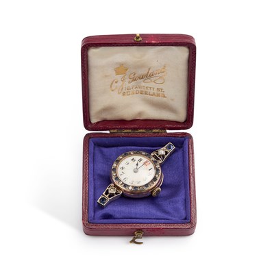 Lot 72 - A RUSSIAN 14 KARAT GOLD LADIES COCKTAIL WATCH