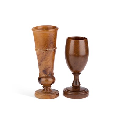 Lot 372 - TWO TREEN GOBLETS