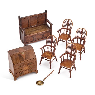 Lot 123 - SIX PIECES OF MINIATURE FURNITURE