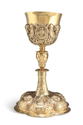 Lot 1073 - A GERMAN SILVER-GILT CHALICE