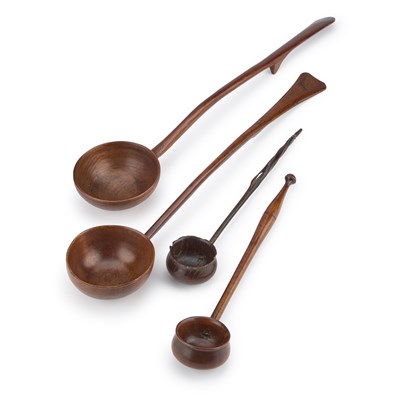 Lot 130 - FOUR TREEN TODDY LADLES