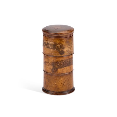 Lot 3 - A 19TH CENTURY TREEN SPICE TOWER