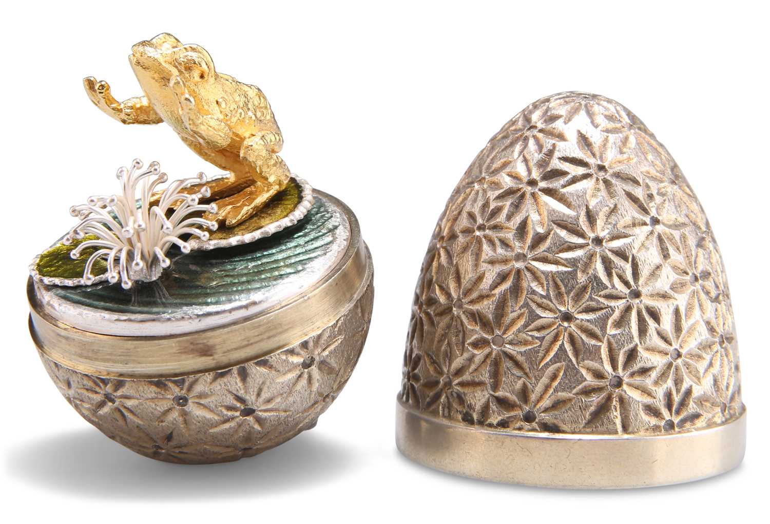 Lot 1167 - AN ELIZABETH II SILVER-GILT SURPRISE EGG