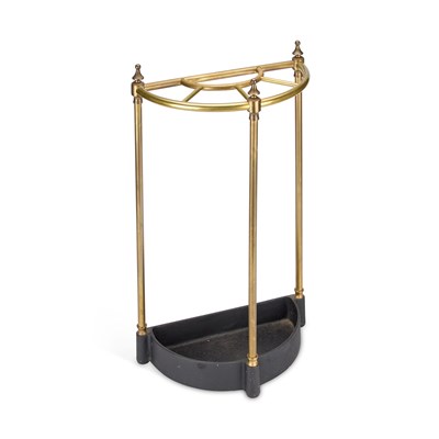 Lot 291 - A BRASS AND CAST IRON STICKSTAND