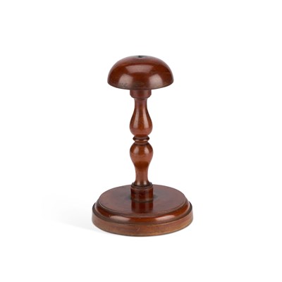 Lot 1348 - A 19TH CENTURY MAHOGANY WIG STAND