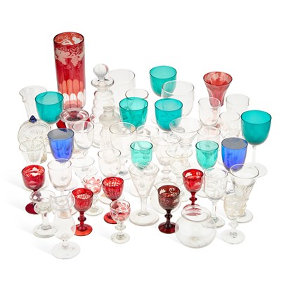 Lot 44 - A COLLECTION OF DRINKING GLASSES