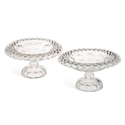 Lot 792 - A PAIR OF 19TH CENTURY CUT-GLASS TABLE CENTRES, PROBABLY IRISH